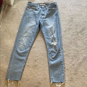 Levi's Light Blue Distressed Skinny Jeans